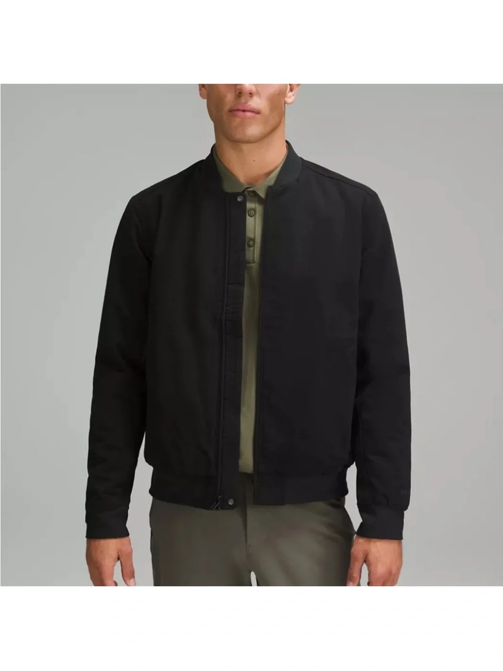 Lululemon Athletica Switch Over Black Bomber Jacket Medium